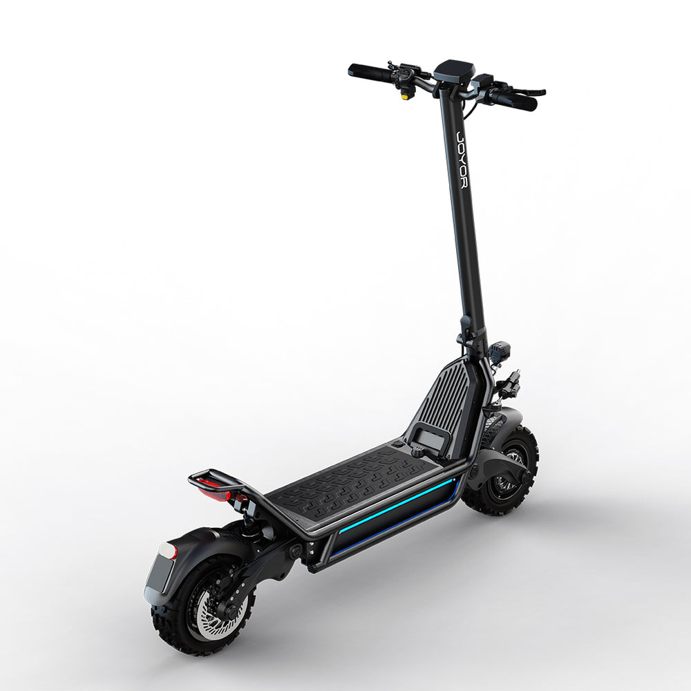 Joyor E6-S dual-motor high-speed e-scooter front right profile view